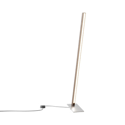 Torch LED Table Lamp in American Walnut/Brushed Nickel (35.75-Inch).