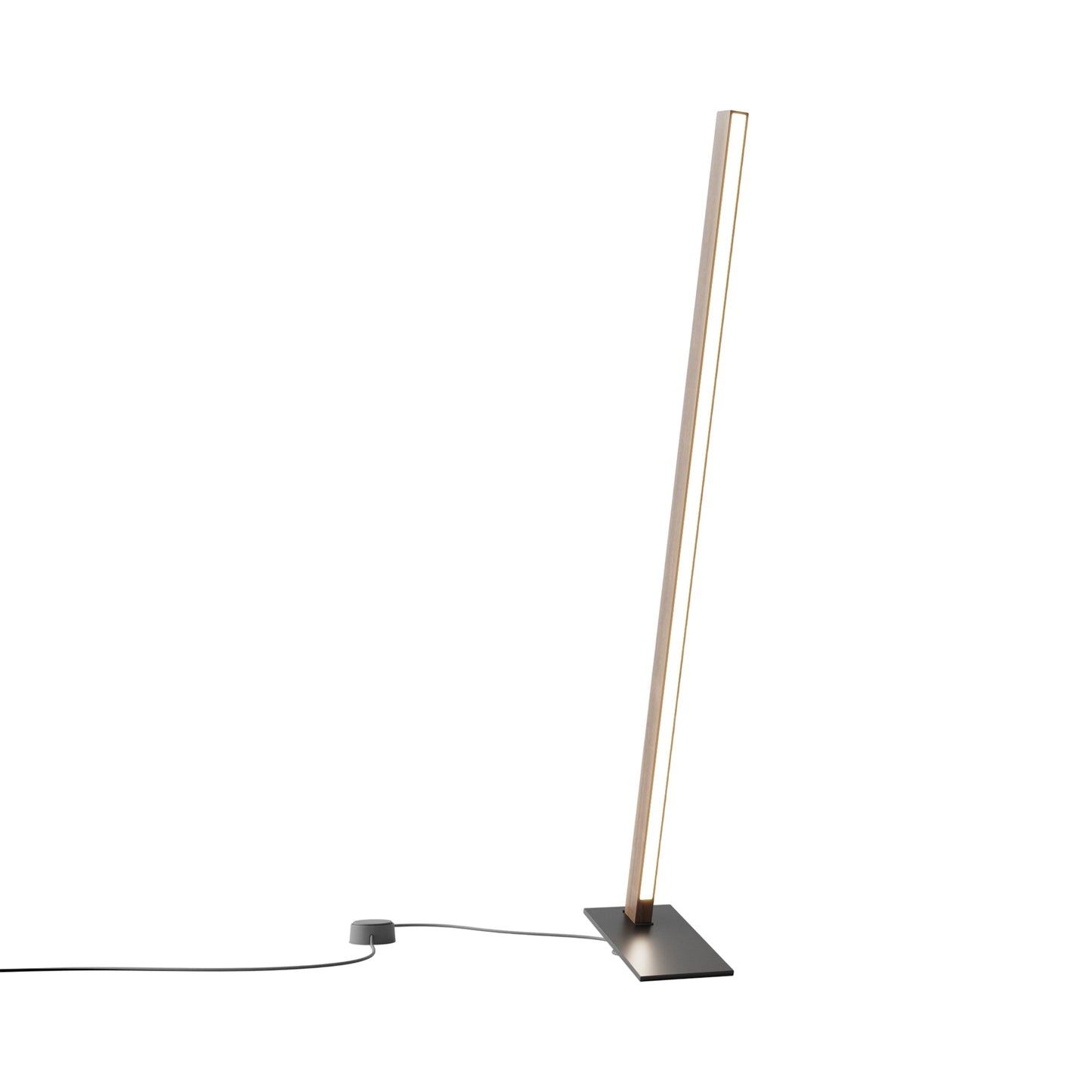 Torch LED Table Lamp in American Walnut/Matte Black (35.75-Inch).