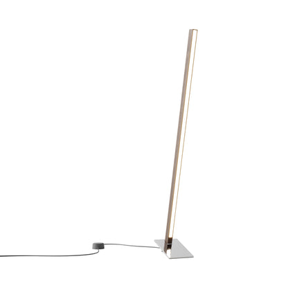 Torch LED Table Lamp in American Walnut/Polished Nickel (35.75-Inch).