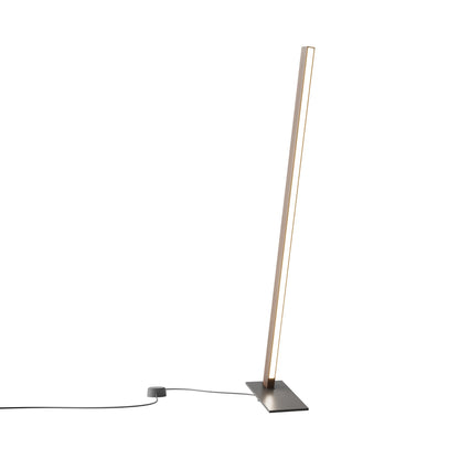 Torch LED Table Lamp in American Walnut/Slate Grey (35.75-Inch).