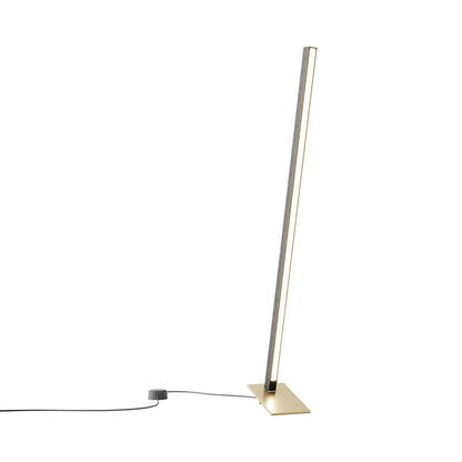 Torch LED Table Lamp in Ebonized Oak/Brushed Brass (35.75-Inch).