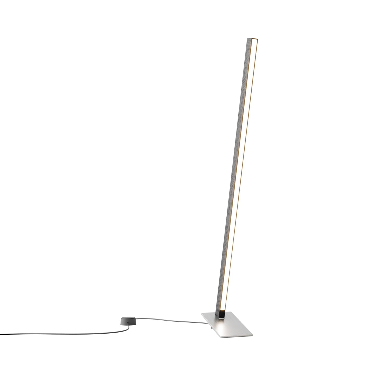 Torch LED Table Lamp in Ebonized Oak/Brushed Nickel (35.75-Inch).