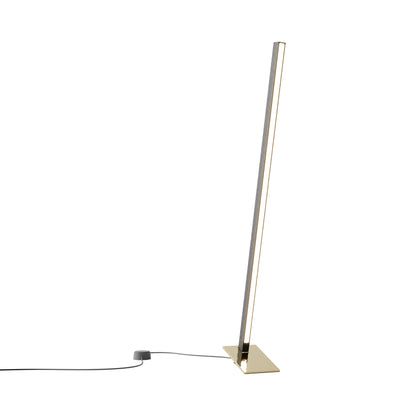 Torch LED Table Lamp in Ebonized Oak/Polished Brass (35.75-Inch).