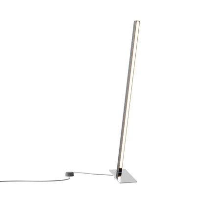Torch LED Table Lamp in Ebonized Oak/Polished Nickel (35.75-Inch).