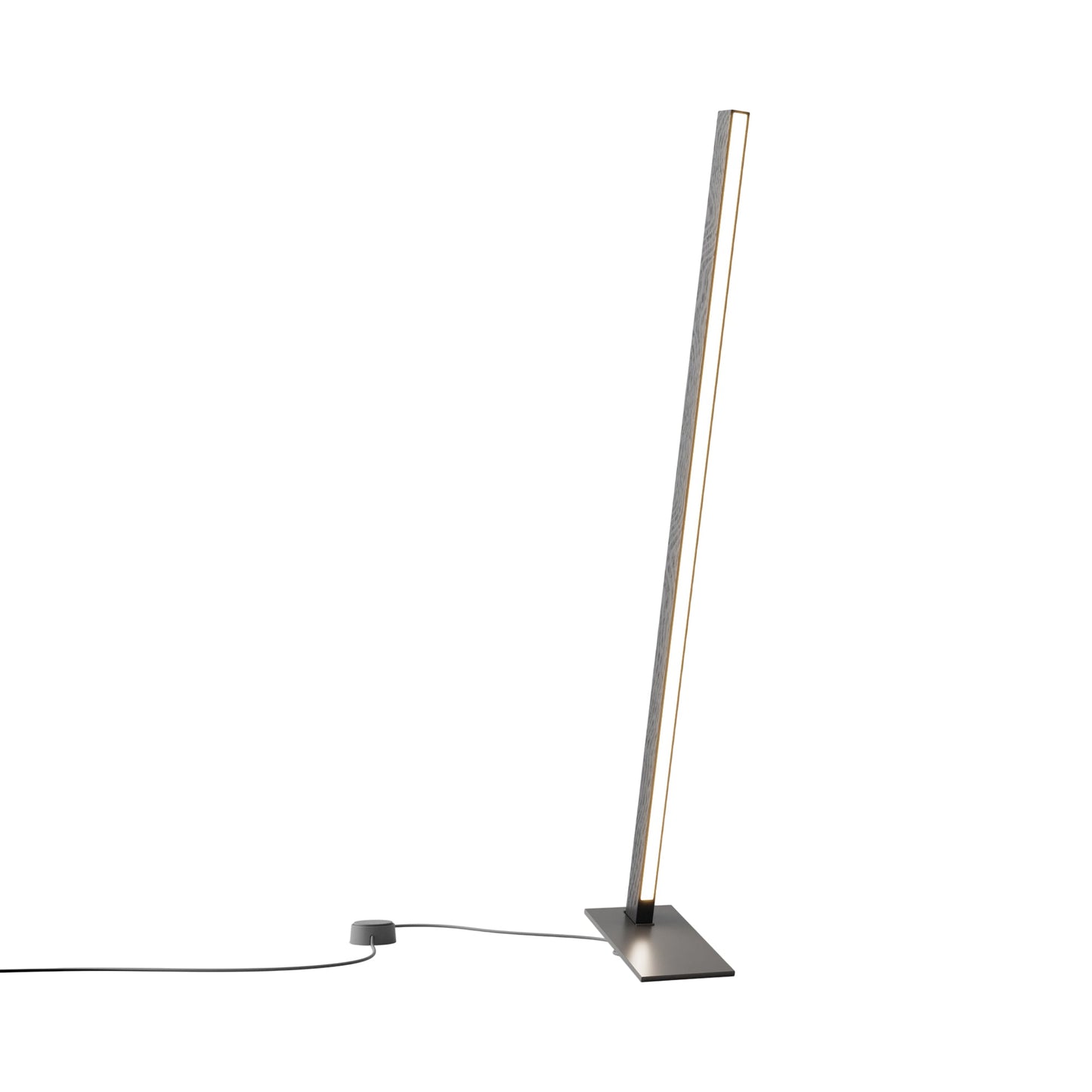 Torch LED Table Lamp in Ebonized Oak/Slate Grey (35.75-Inch).