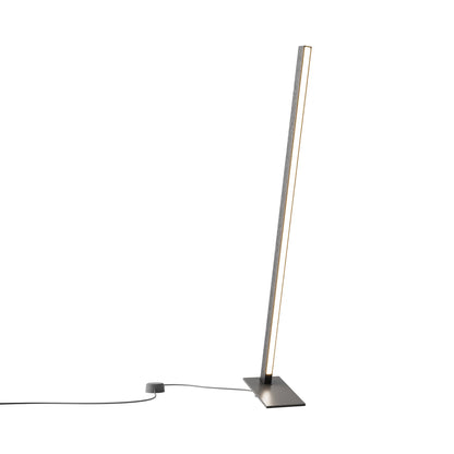 Torch LED Table Lamp in Ebonized Oak/Slate Grey (35.75-Inch).