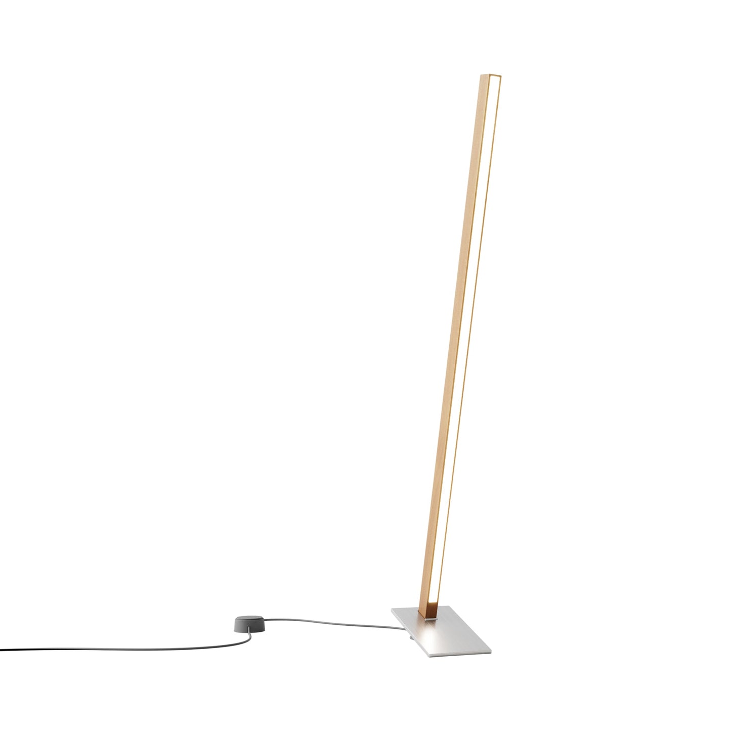 Torch LED Table Lamp in Heart Pine (Reclaimed)/Brushed Nickel (35.75-Inch).