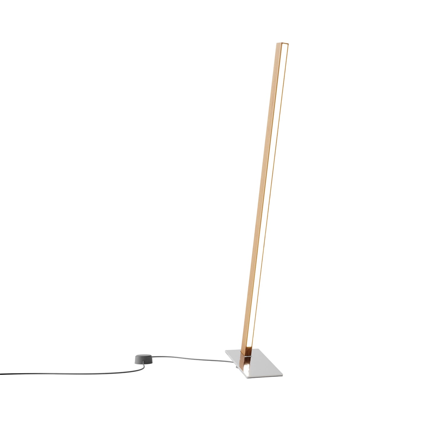 Torch LED Table Lamp in Heart Pine (Reclaimed)/Polished Nickel (35.75-Inch).