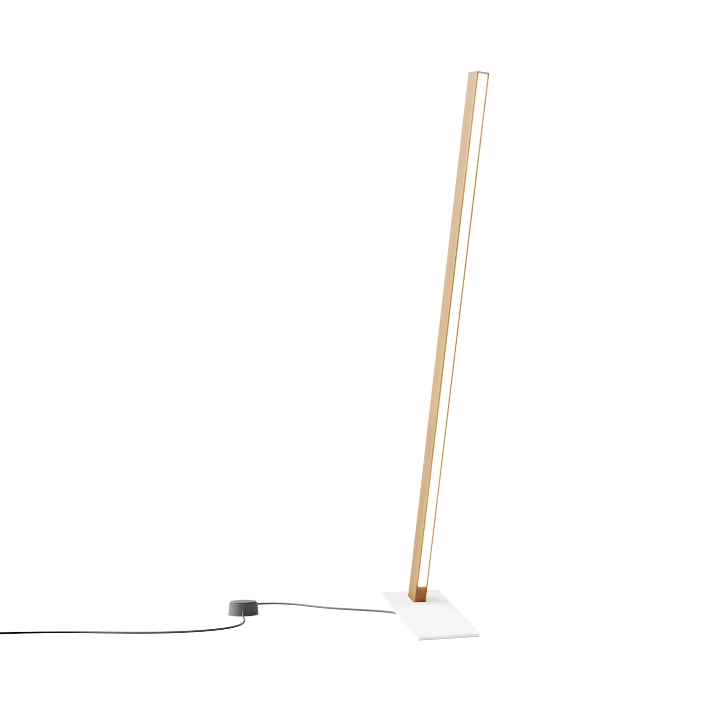 Torch LED Table Lamp in Heart Pine (Reclaimed)/White (35.75-Inch).