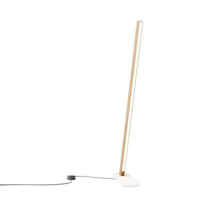 Torch LED Table Lamp in Heart Pine (Reclaimed)/White (35.75-Inch).