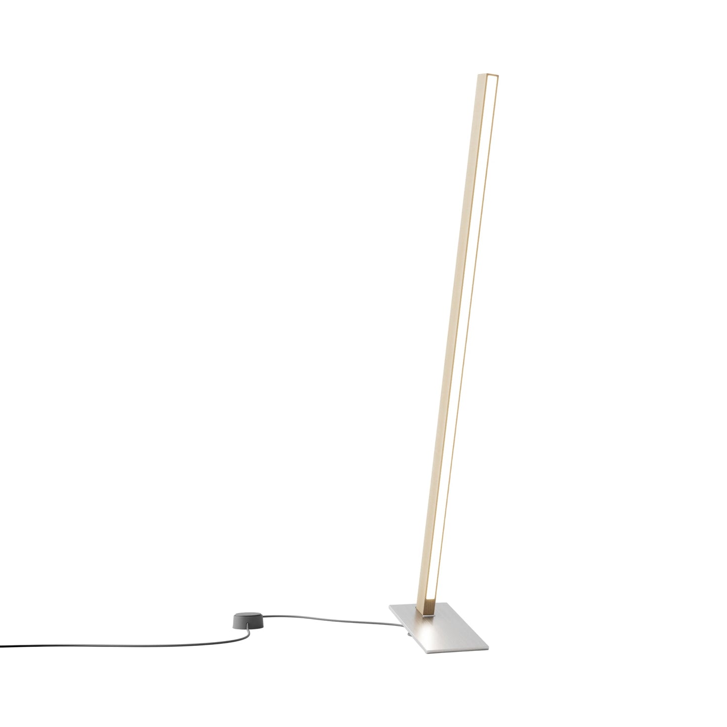 Torch LED Table Lamp in Maple/Brushed Nickel (35.75-Inch).