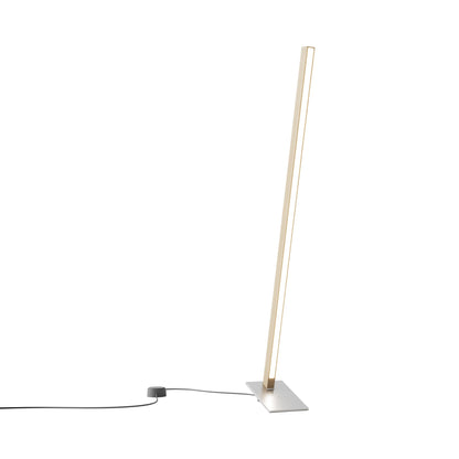 Torch LED Table Lamp in Maple/Brushed Nickel (35.75-Inch).