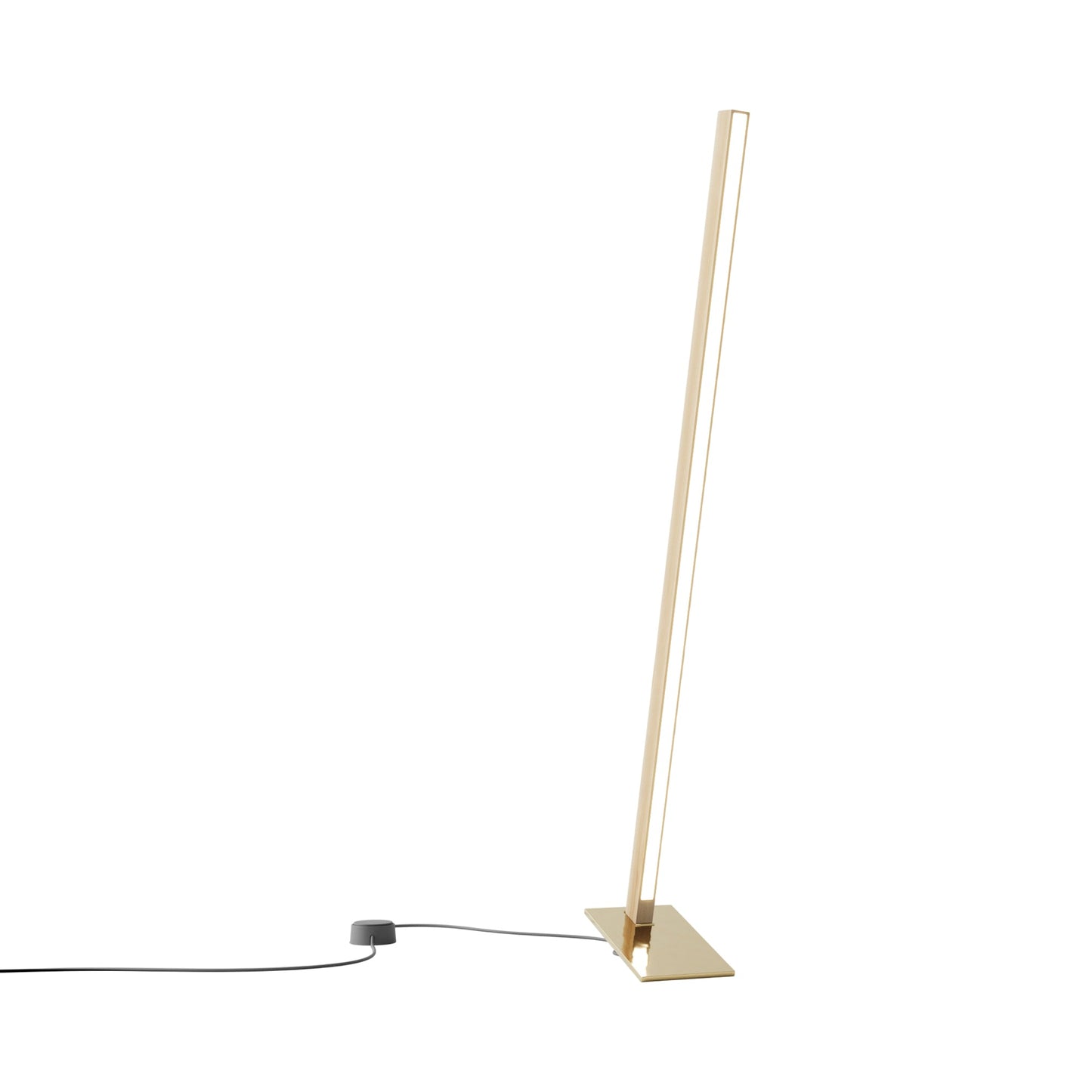 Torch LED Table Lamp in Maple/Polished Brass (35.75-Inch).