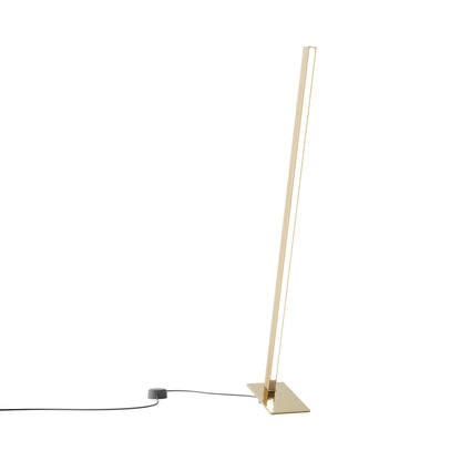 Torch LED Table Lamp in Maple/Polished Brass (35.75-Inch).