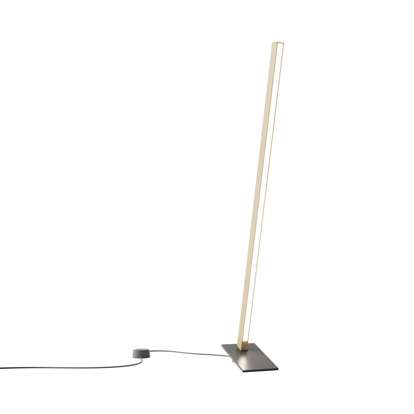Torch LED Table Lamp in Maple/Slate Grey (35.75-Inch).