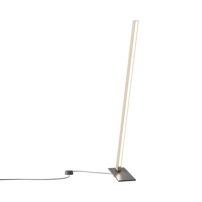 Torch LED Table Lamp in Maple/Slate Grey (35.75-Inch).