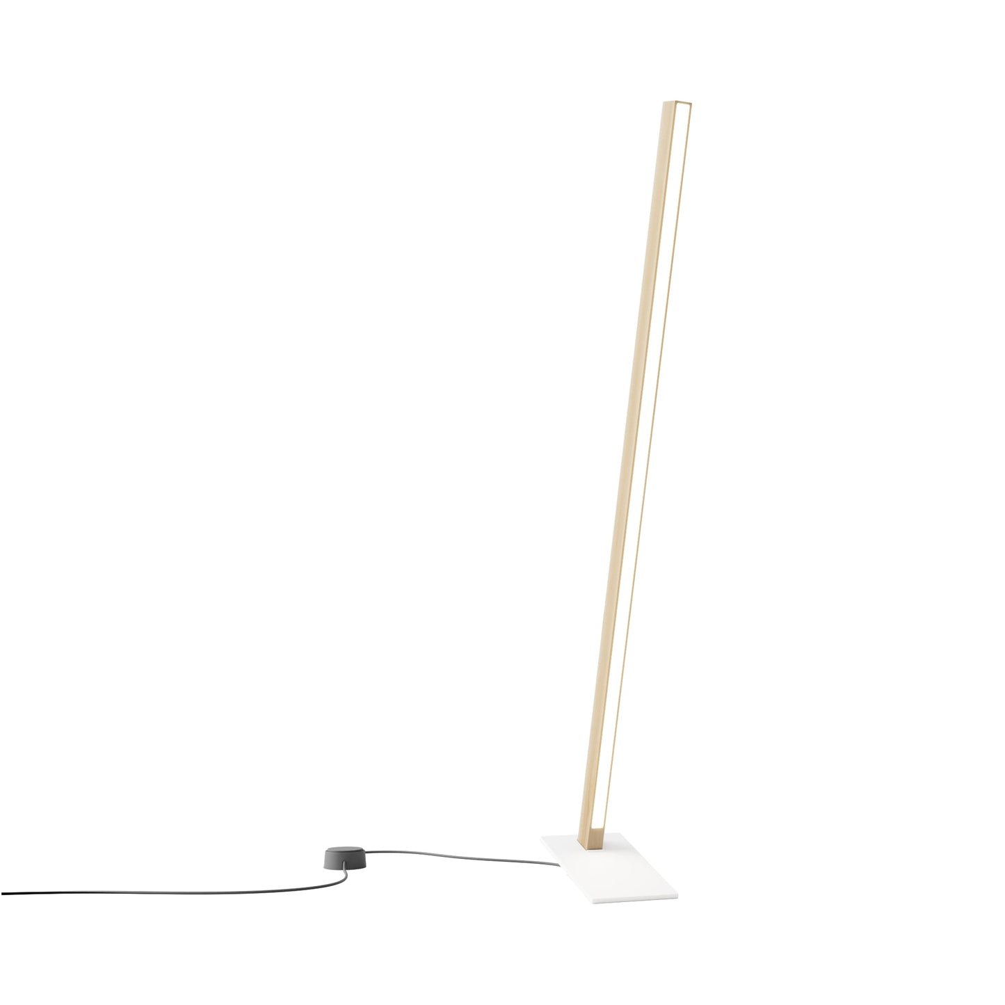 Torch LED Table Lamp in Maple/White (35.75-Inch).