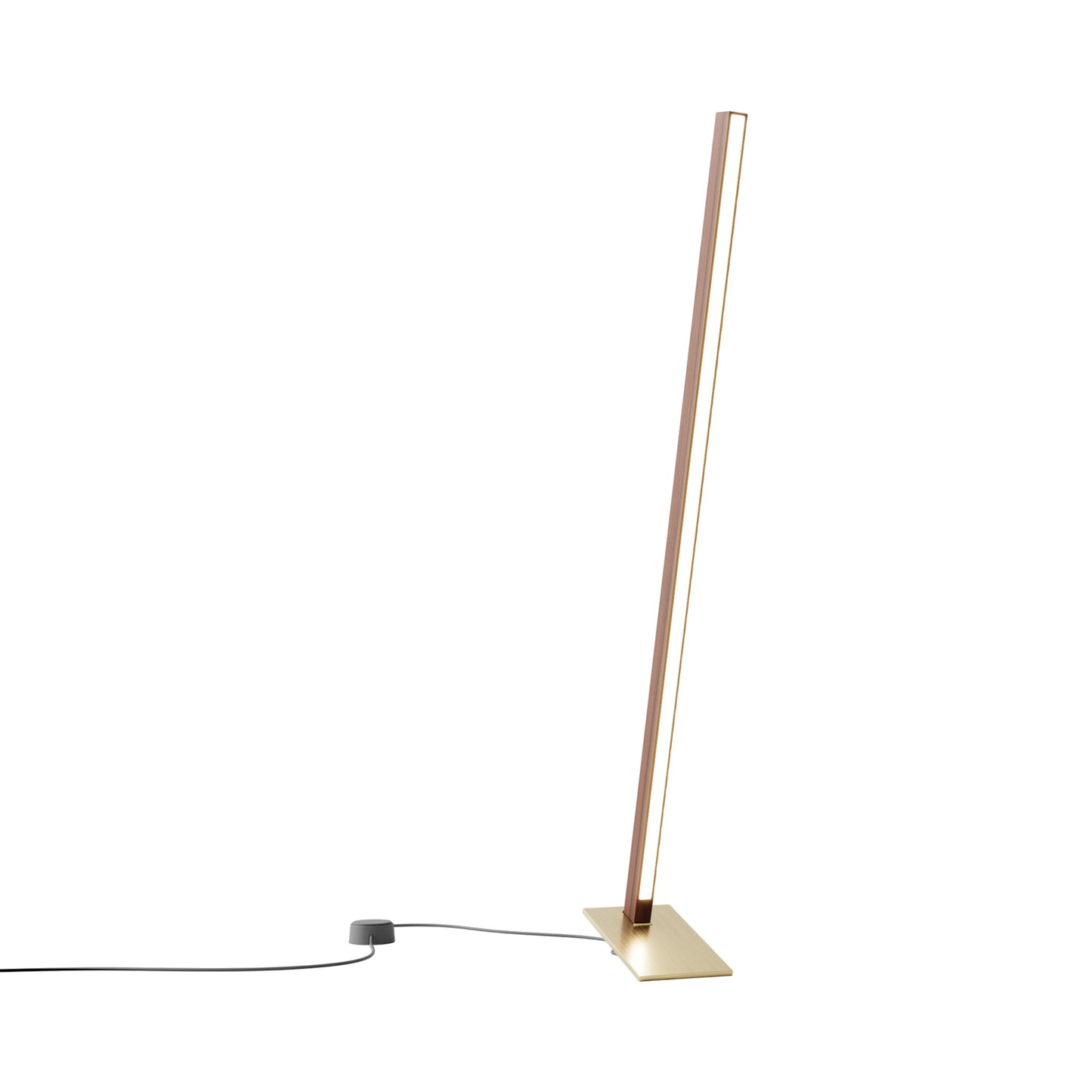 Torch LED Table Lamp in Water Tower Redwood/Brushed Brass (35.75-Inch).