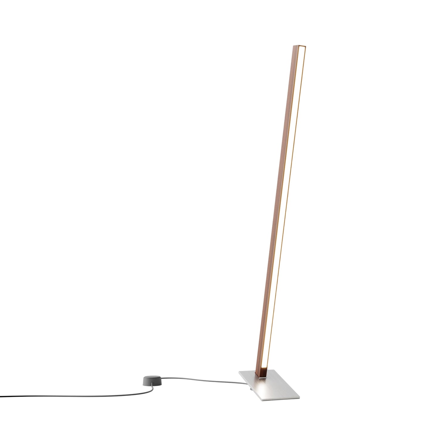Torch LED Table Lamp in Water Tower Redwood/Brushed Nickel (35.75-Inch).
