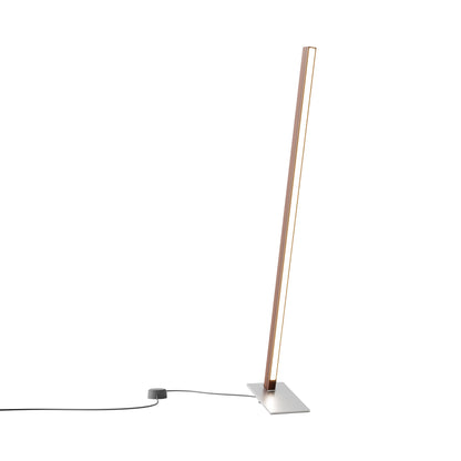 Torch LED Table Lamp in Water Tower Redwood/Brushed Nickel (35.75-Inch).