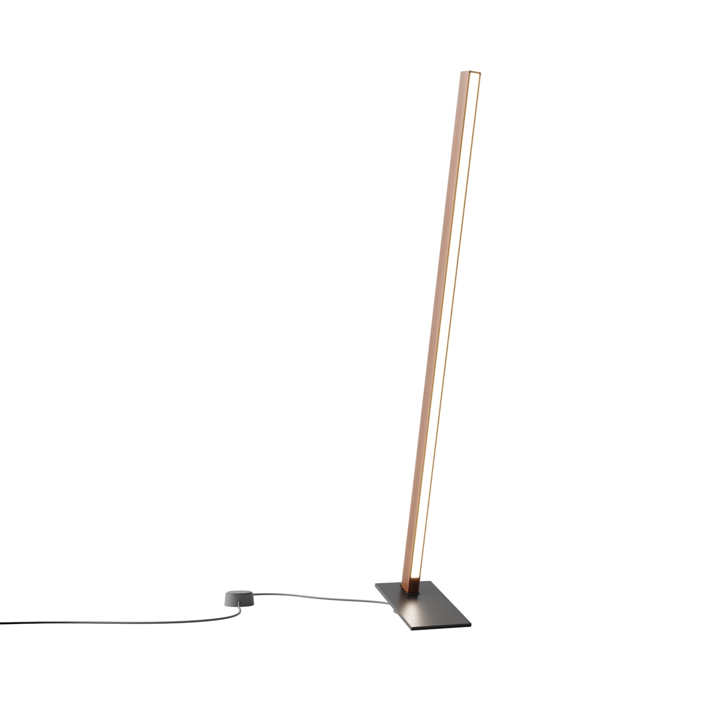 Torch LED Table Lamp in Water Tower Redwood/Matte Black (35.75-Inch).
