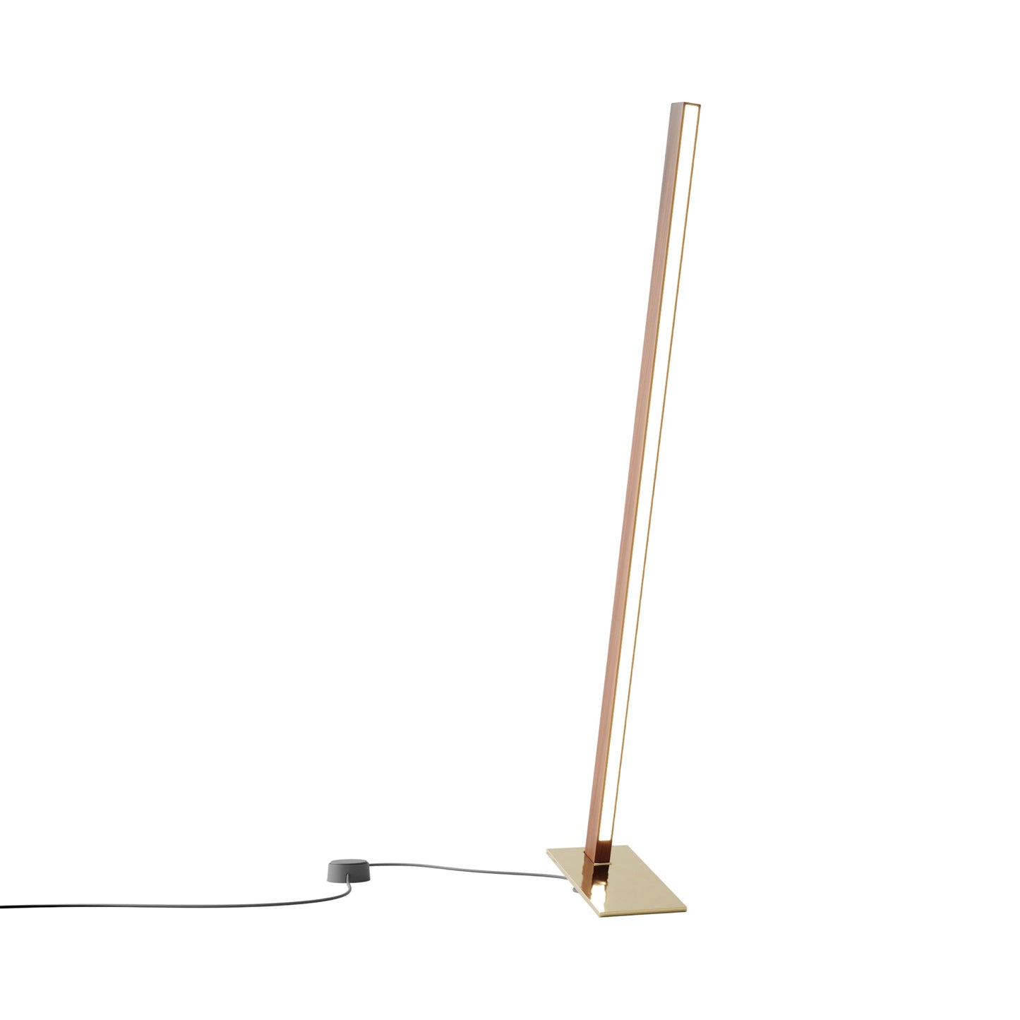 Torch LED Table Lamp in Water Tower Redwood/Polished Brass (35.75-Inch).
