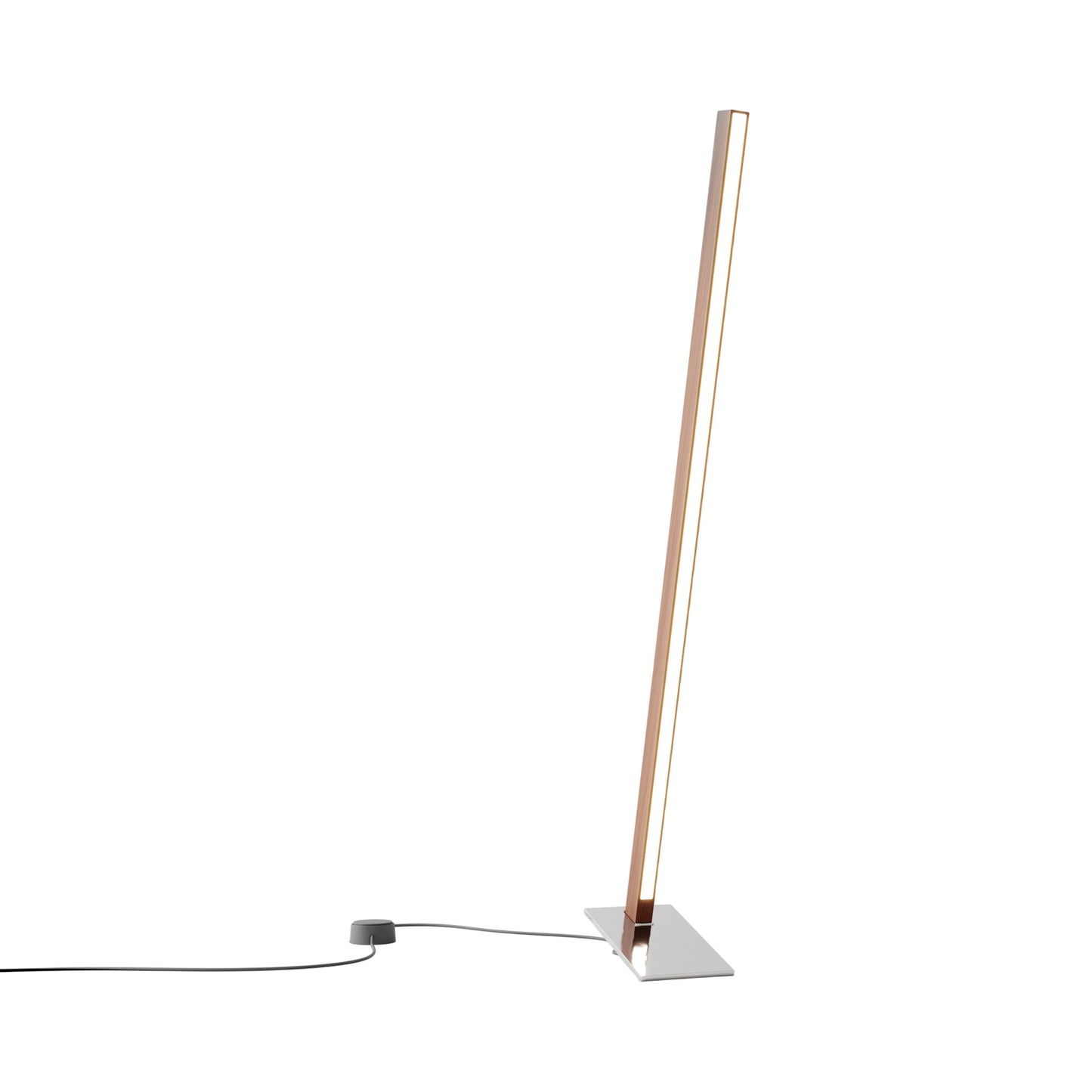 Torch LED Table Lamp in Water Tower Redwood/Polished Nickel (35.75-Inch).