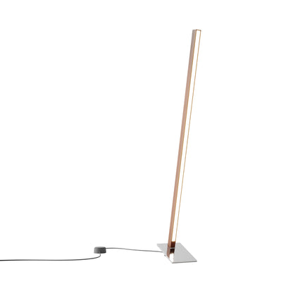 Torch LED Table Lamp in Water Tower Redwood/Polished Nickel (35.75-Inch).