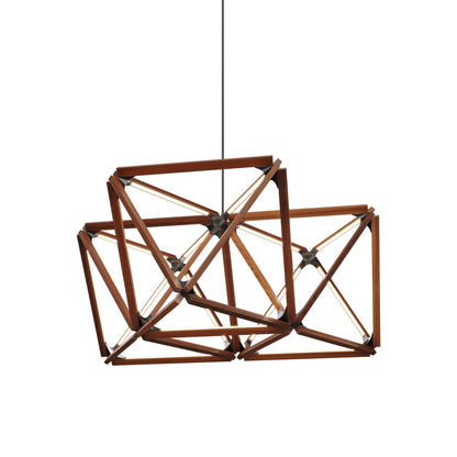 Triple X LED Chandelier in Water Tower Redwood/Blackened.