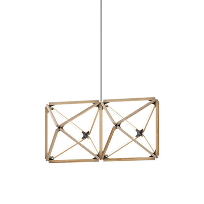 Truss LED Chandelier in Maple/Blackened.