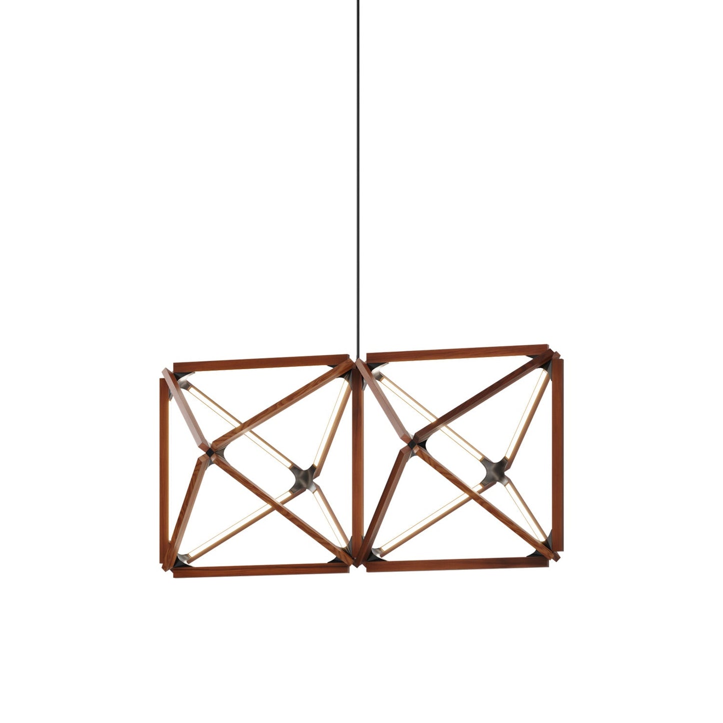 Truss LED Chandelier in Water Tower Redwood/Blackened.