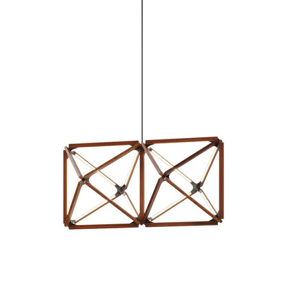 Truss LED Chandelier in Water Tower Redwood/Blackened.