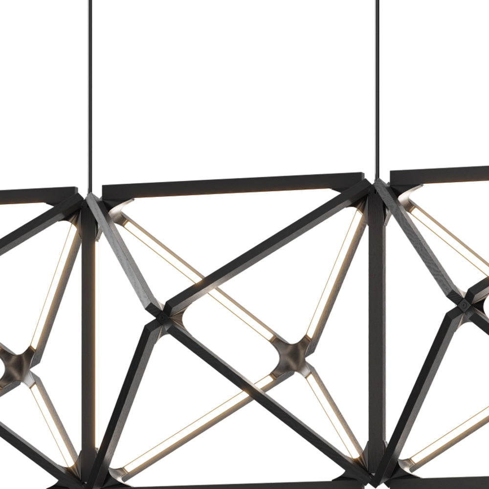 Truss Linear LED Chandelier in Detail.