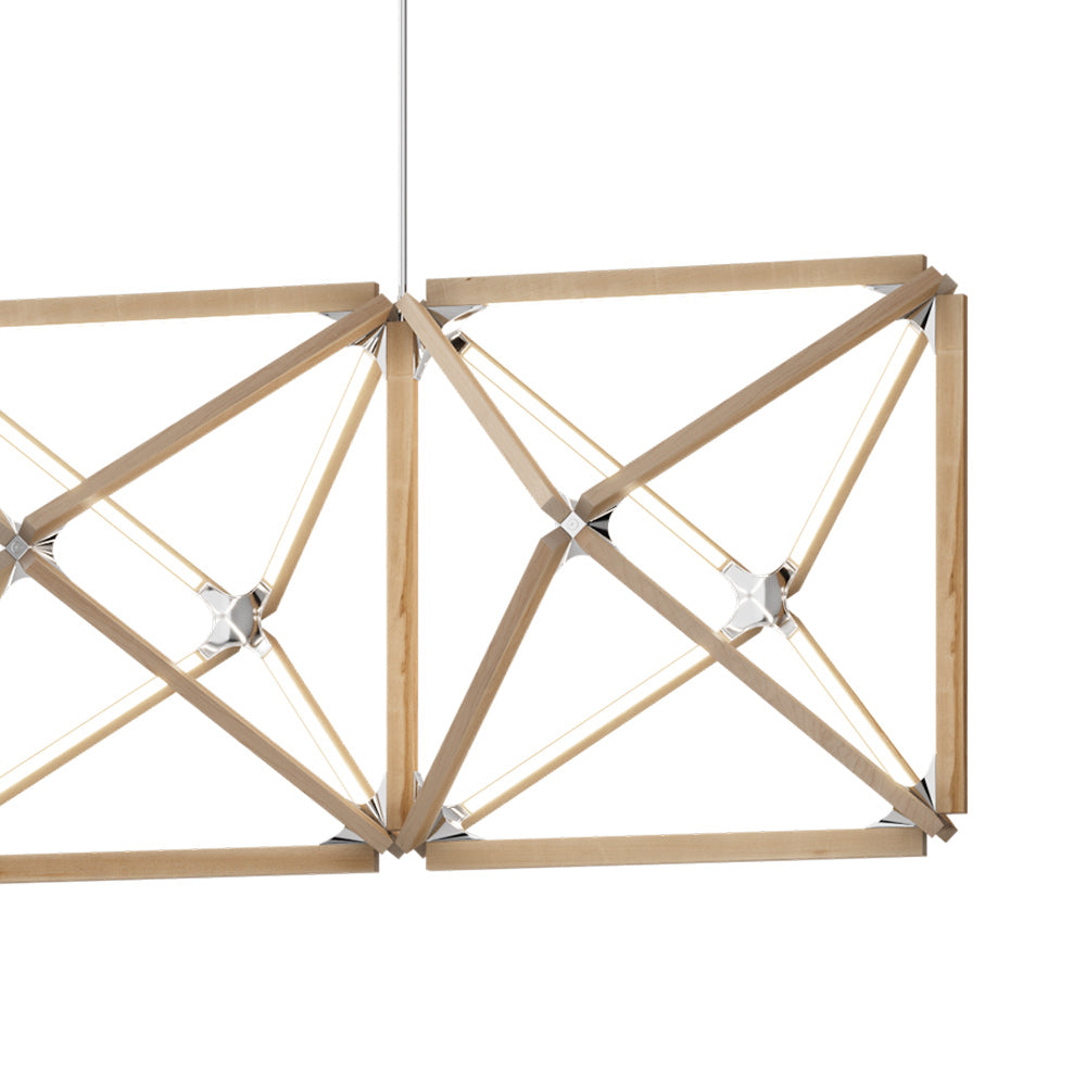 Truss Linear LED Chandelier in Detail.