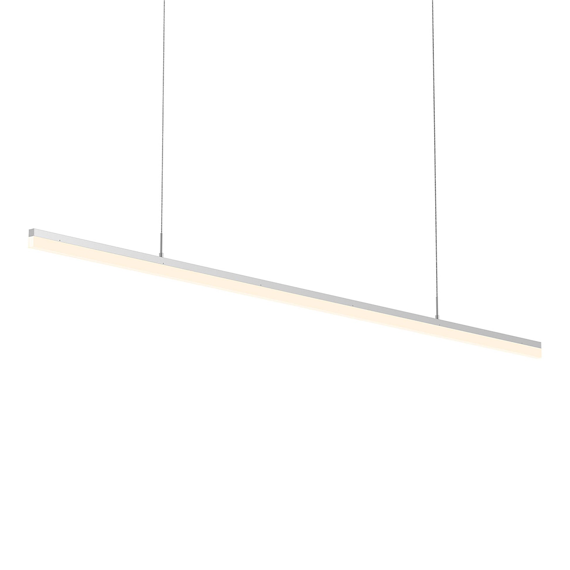 Stiletto LED Pendant Light in Bright Satin Aluminum (X-Large).