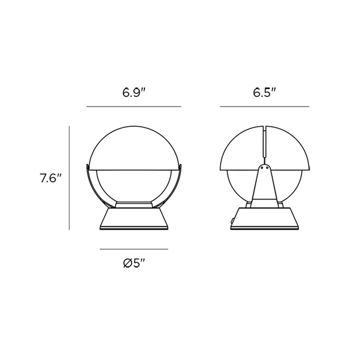 Buonanotte Table Lamp - line drawing.