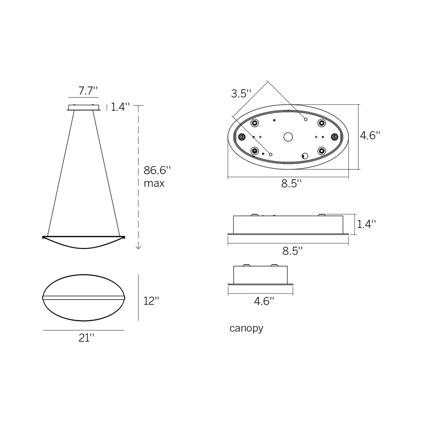 Diphy LED Pendant Light in Detail.