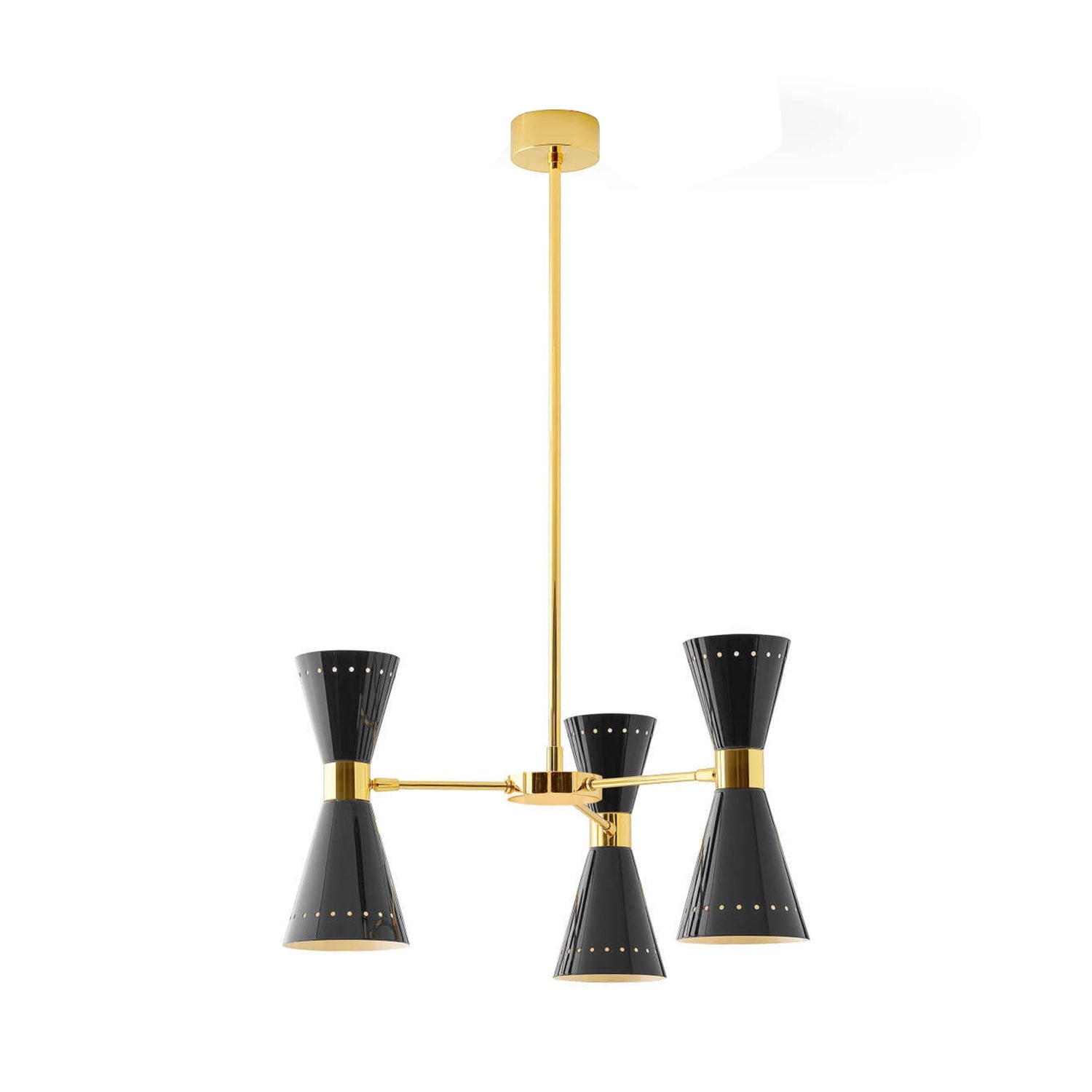 Megafono Pendant Light in Black (6-Light).