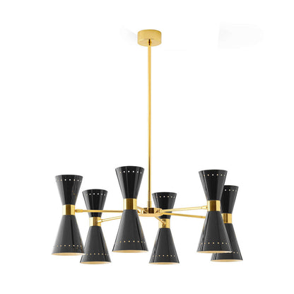 Megafono Pendant Light in Black (12-Light).