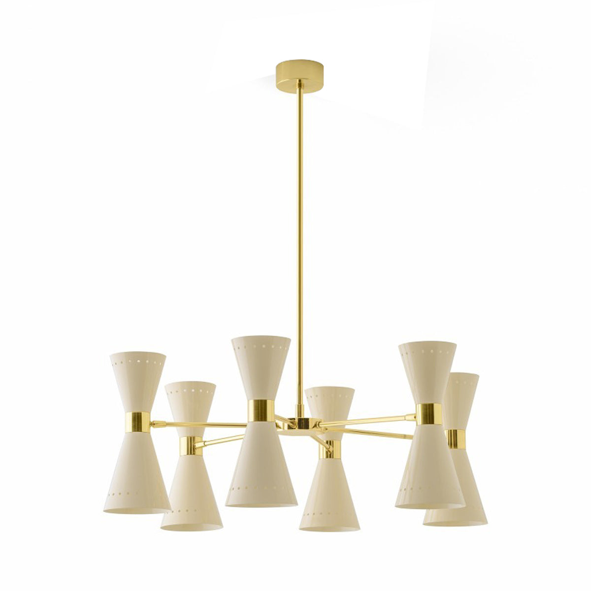 Megafono Pendant Light in Ivory (12-Light).