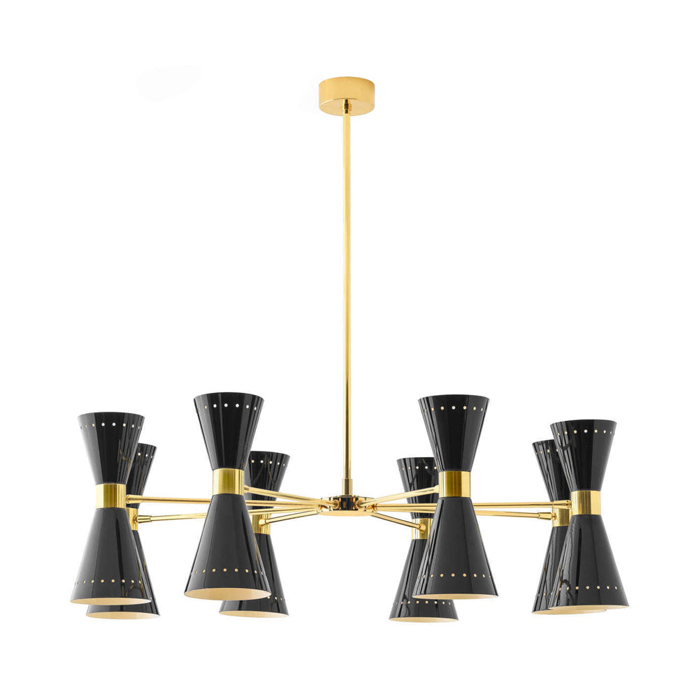 Megafono Pendant Light in Black (16-Light).