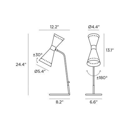 Megafono Table Lamp - line drawing.