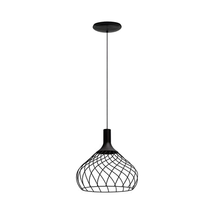 Mongolfier LED Pendant Light in Black (15.7-Inch).