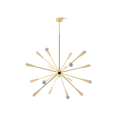 Sputnik Suspension Chandelier in Ivory.