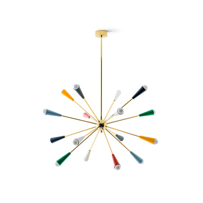 Sputnik Suspension Chandelier in Multicolored.