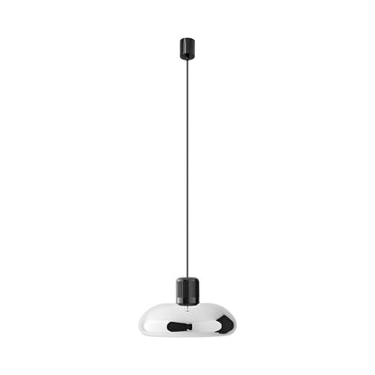 Trepiù LED Pendant Light in Black/Chrome.