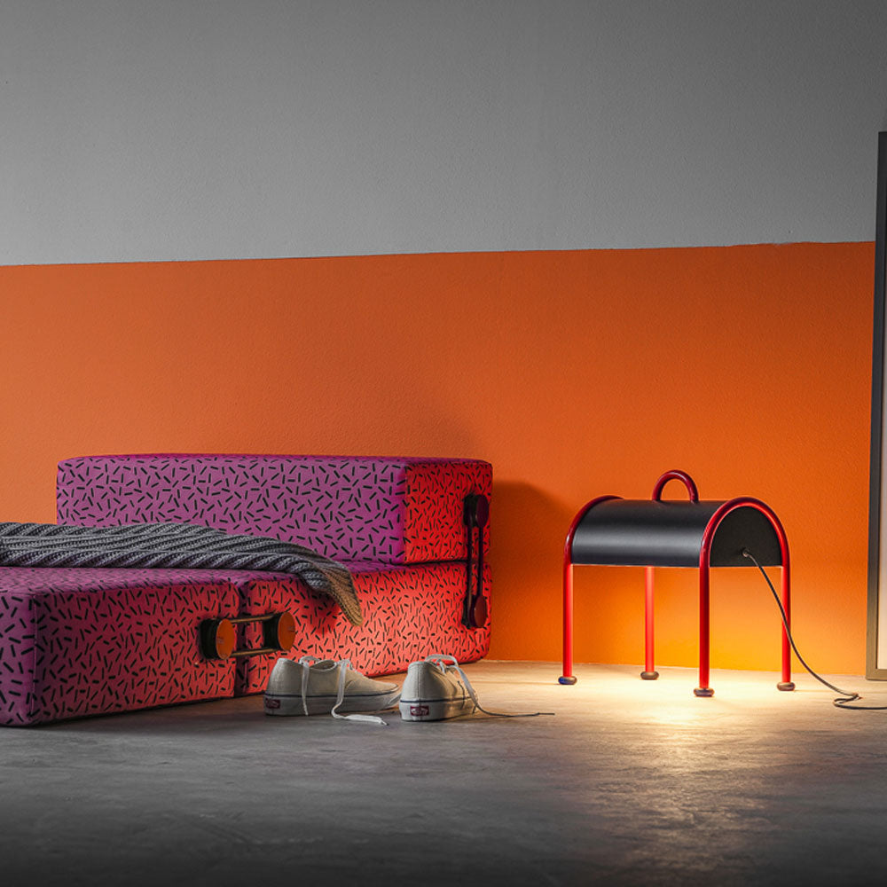 Valigia Table Lamp in bedroom.