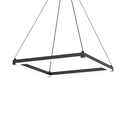 Stix Square LED Pendant Light in Satin Black (Medium).