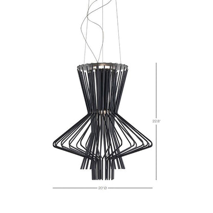 Bronx LED Pendant Light - line drawing.