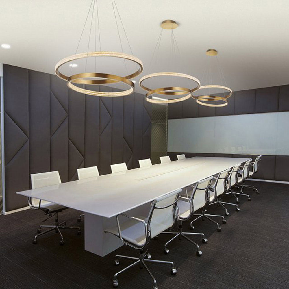 Double Ring LED Pendant Light in office.